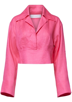Equipment oversize collar linen blouse - Pink