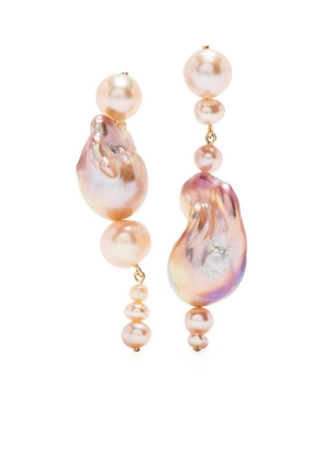 Completedworks Float pearl drop earrings - White