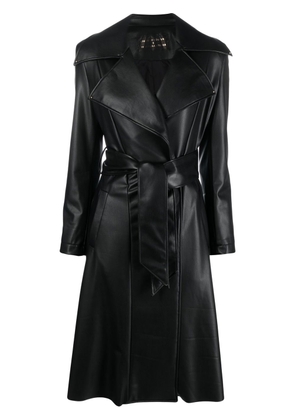 Atu Body Couture x Tessitura faux-leather trench coat - Black