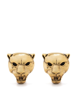 Roberto Cavalli Panther Head earrings - Gold