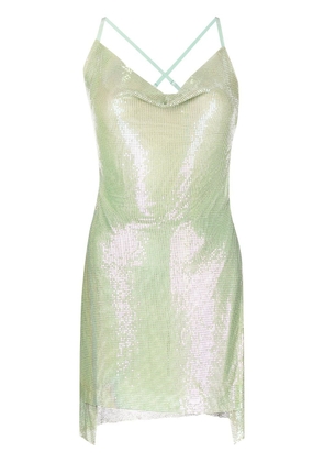 POSTER GIRL Adrianne chainmail-effect mini dress - Green