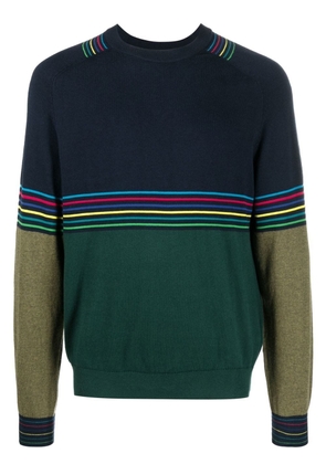 PS Paul Smith colour-block striped jumper - Blue
