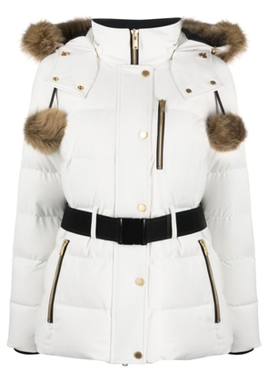 Moose Knuckles Cambria shearling-trim padded jacket - White