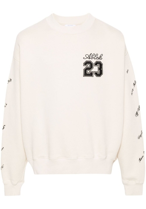Off-White 23 Logo Skate cotton sweatshirt - Neutrals