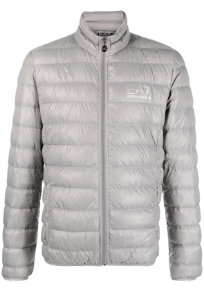 Ea7 Emporio Armani logo-print padded jacket - Grey