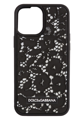 Dolce & Gabbana lace-effect iPhone 12 Pro Max case - Black