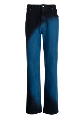Eckhaus Latta ombré-effect straight-leg jeans - Blue