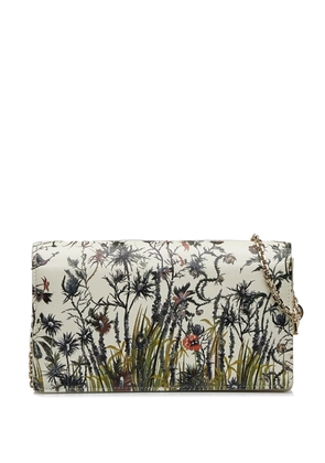 Christian Dior 2019 pre-owned floral-print clutch bag - White