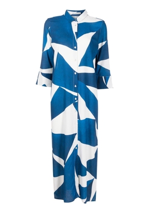 Lenny Niemeyer Burle side-slits shirt dress - Blue