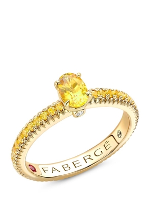 Fabergé Yellow Gold, Diamond, Sapphire and Ruby Colours of Love Ring