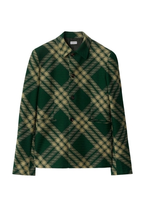 Burberry Wool Check Tailored Jacket