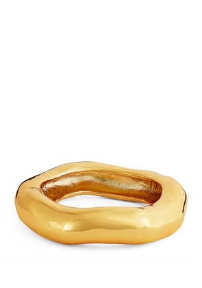 Alexis Bittar Gold-Plated Wide Molten Bangle (Small)
