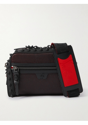 Christian Louboutin - Loubitown Rubber and Leather-Trimmed Mesh Messenger Bag - Men - Red