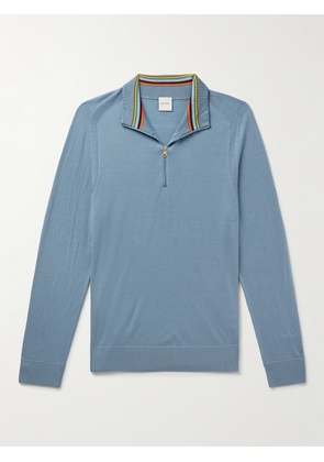 Paul Smith - Slim-Fit Merino Wool Half-Zip Sweater - Men - Blue - S