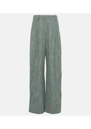 CO High-rise wool-blend wide-leg pants