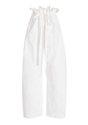Matteau - Fisherman Cotton Drawstring Pants - White - 3 - Moda Operandi