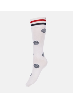 Thom Browne Polka-dot cotton-blend socks