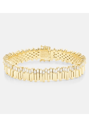 Suzanne Kalan 18kt gold tennis bracelet with diamonds