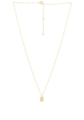 STONE AND STRAND Tagged Diamond Pendant Necklace in Gold & White - Metallic Gold. Size all.