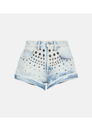 Alessandra Rich Embellished denim shorts