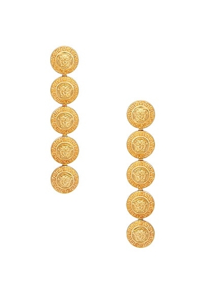 VERSACE Chain Earrings in Gold - Metallic Gold. Size all.