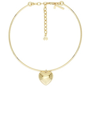 Lele Sadoughi Heart Choker Necklace in Gold - Metallic Gold. Size all.