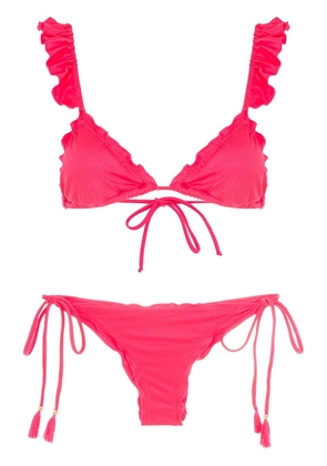 Brigitte Kate E Pati triangle-cup bikini set - Pink