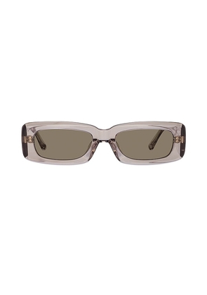 THE ATTICO X Linda Farrow Mini Marfa Sunglasses in Grey.