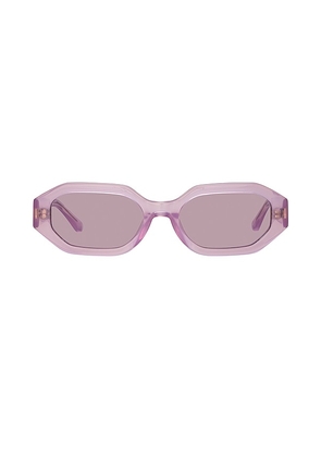 THE ATTICO X Linda Farrow Irene Sunglasses in Pink.