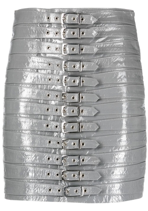 Manokhi buckle-detail mini skirt - Grey