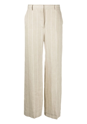 Antonelli Robinia striped straight-leg trousers - Neutrals
