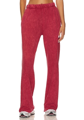 Michael Lauren Mabel Wide Leg Pant in Red. Size L, M, S.