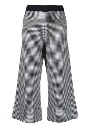 Allude houndstooth-print palazzo pants - Blue