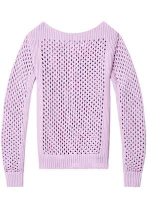 Nina Ricci chunky-knit boat neck jumper - Purple