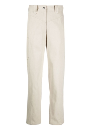 IRO panelled high-waist straight trousers - Neutrals