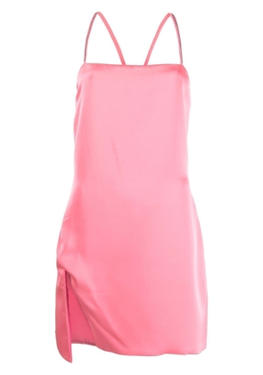 The Attico square-neck slip mini dress - Pink