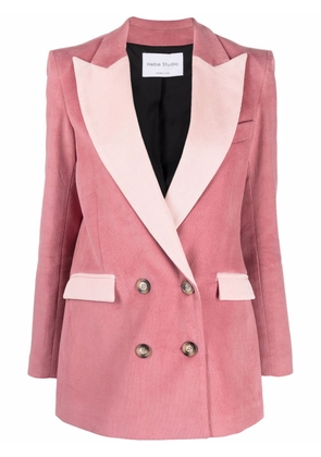 Hebe Studio double-breasted two-tone blazer - Pink