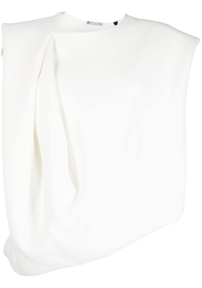 Maticevski draped sleeveless top - White