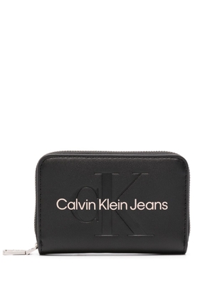 Calvin Klein Jeans logo-embossed faux-leather wallet - Black