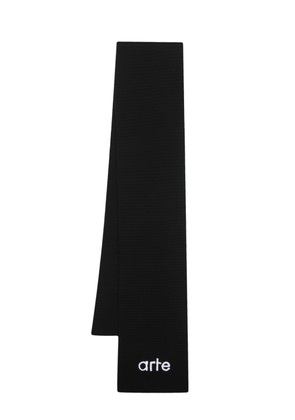 ARTE Aaron logo-embroidered scarf - Black