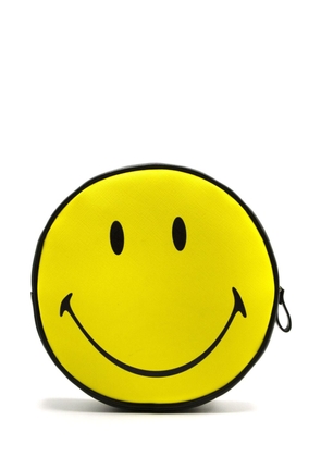 Seletti smile face-print circular wallet - Yellow