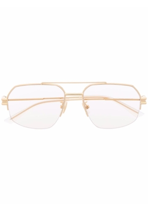 Bottega Veneta Eyewear tinted pilot sunglasses - Gold