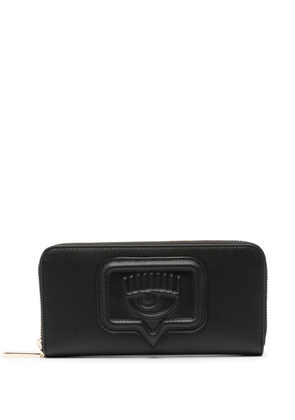 Chiara Ferragni logo-appliqué zip-fastening wallet - Black