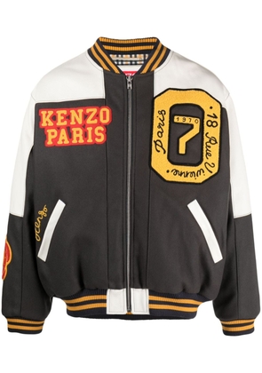 Kenzo Kenzo Tiger Academy logo-appliqué bomber jacket - Grey