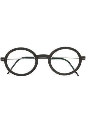Lindberg round-frame optical glasses - Black