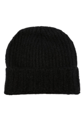 Allude ribbed cashmere silk-blend beanie hat - Black