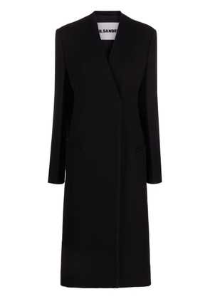Jil Sander double-breasted cashmere coat - Black