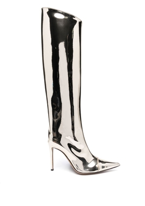 Alexandre Vauthier Alex 105mm metallic knee-high boots - Gold