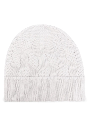 Barba cable-knit cashmere beanie - Neutrals