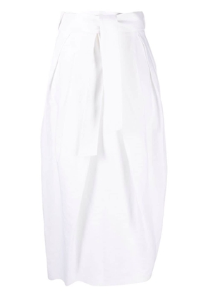 Fabiana Filippi tie-fastening midi skirt - White